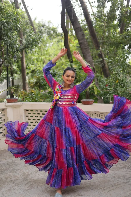 Lw 9263 Laheriya & Bandhej Print Navratri Special Gown Collections